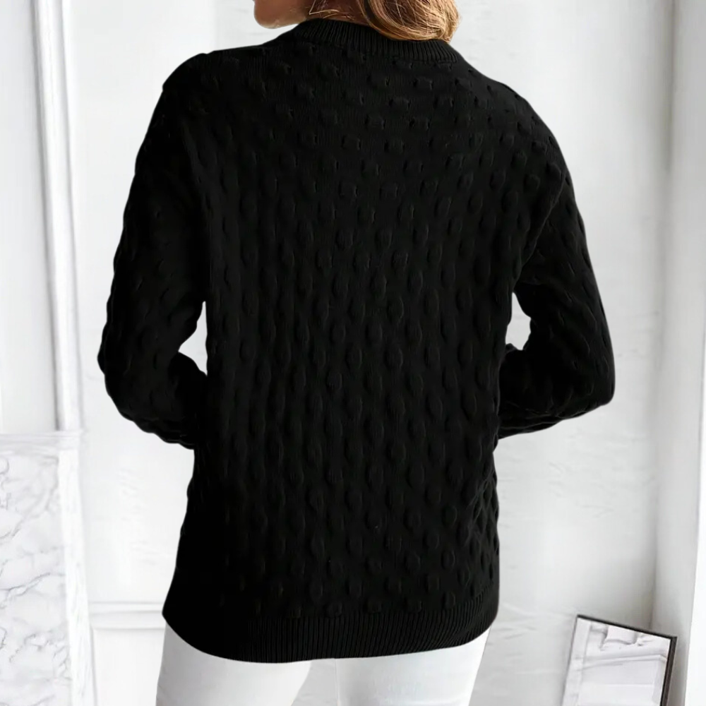 Heerlijk zachte en warme dames kasjmier trui, model Noa. Comfortabele gebreide trui, essentieel voor koude dagen.