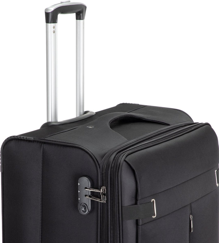 Lichtgewicht Valencia reiskoffer met stevig TSA-slot en 360° zwenkwielen voor comfortabel reizen.