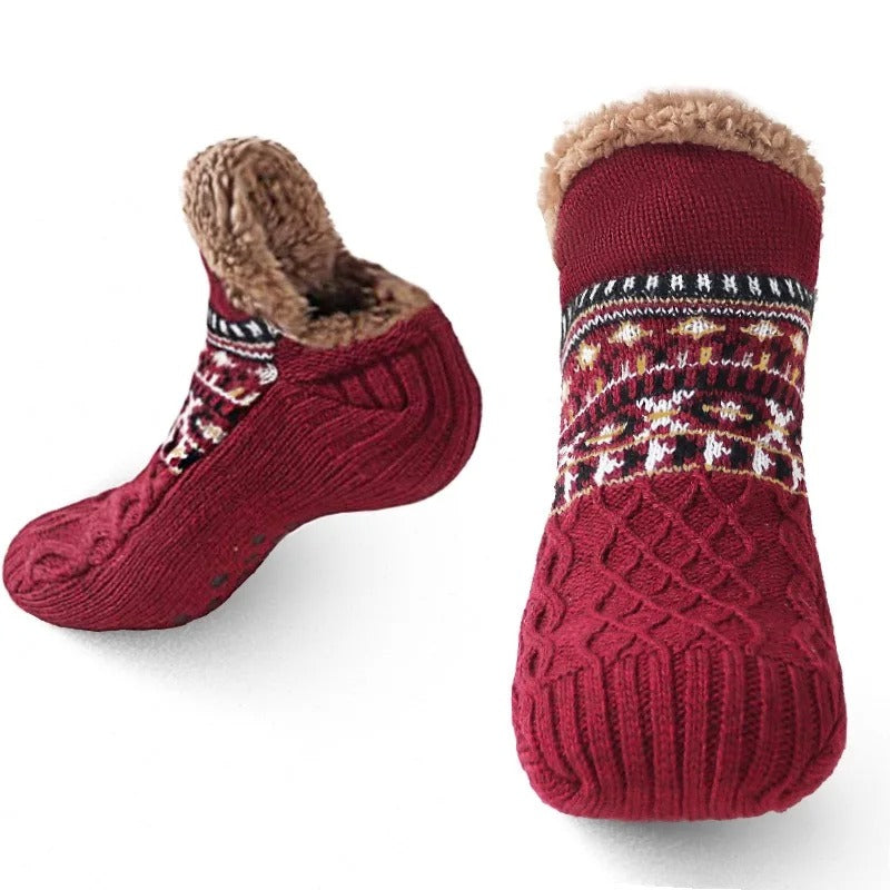 Comfortabele zachte indoor sokken; warme unisex wintersokken met antislip, perfect voor cosy thuisblijven.