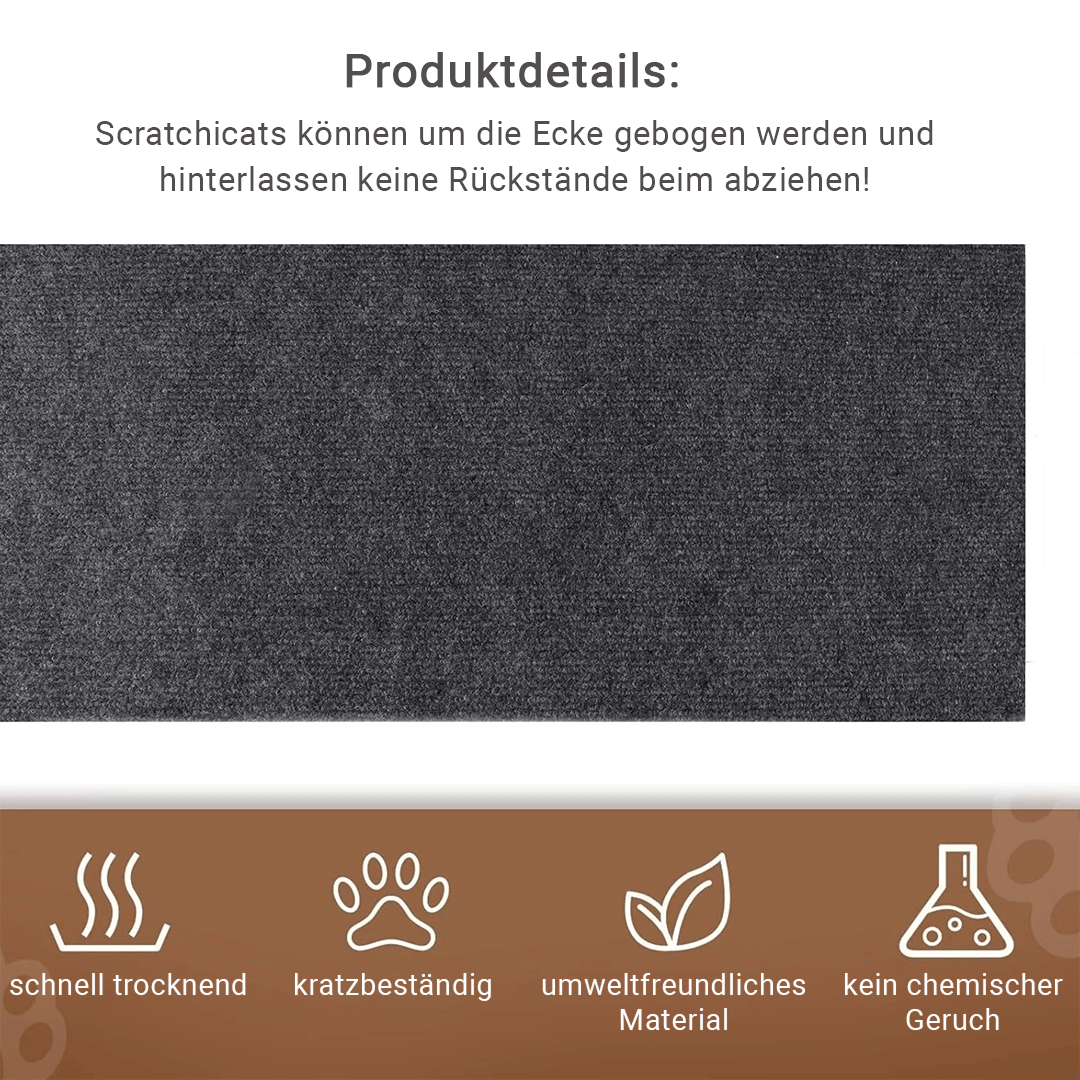 Kattenaccessoires: zelfklevende krabmat die meubels beschermt tegen krassen, onzichtbaar design.