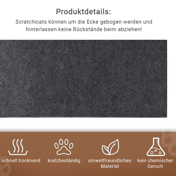 Kattenaccessoires: zelfklevende krabmat die meubels beschermt tegen krassen, onzichtbaar design.