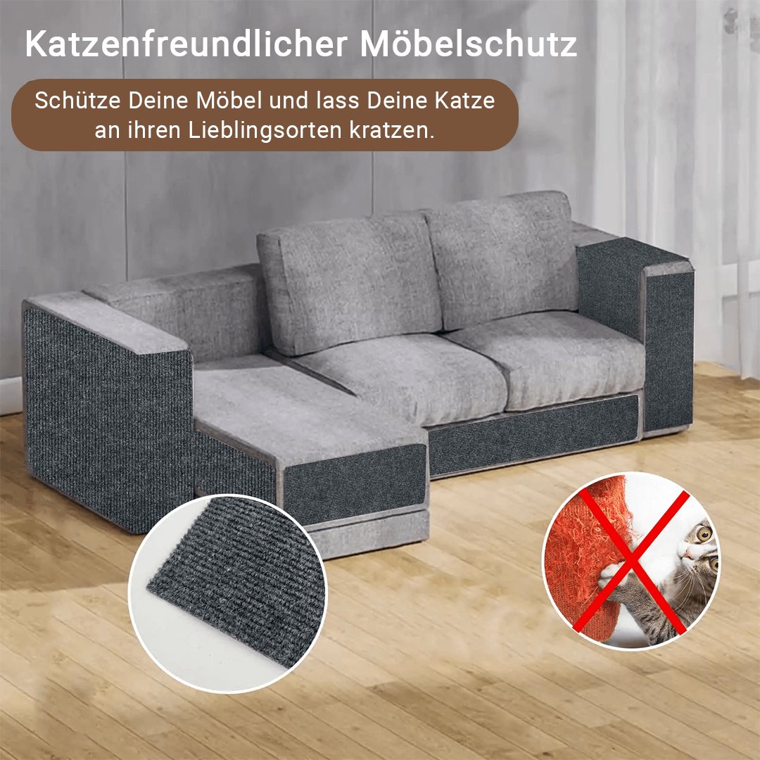 Flexibele zelfklevende krabmat voor katten, naadloze meubelbescherming op diverse oppervlakken.