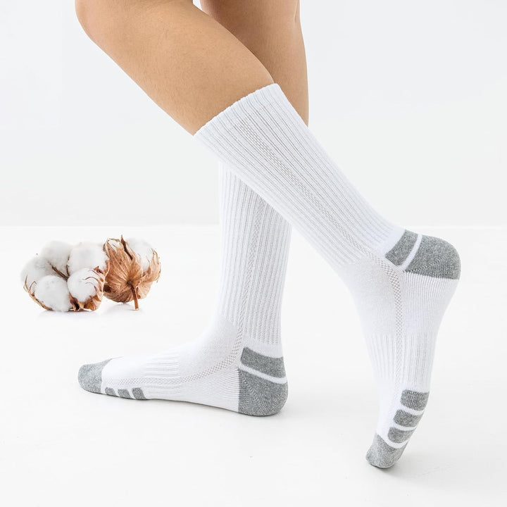 Zwarte katoenen sportsokken Robin (6 paar), uniseks model. Ergonomisch, ademend & comfortabel voor elke dag.