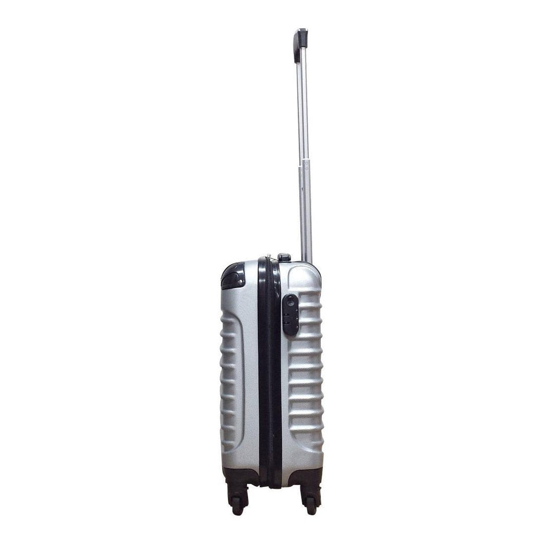 Lichtgewicht en robuuste zilveren hardshell kofferset. Handig voor alle soorten reizen en bagage.