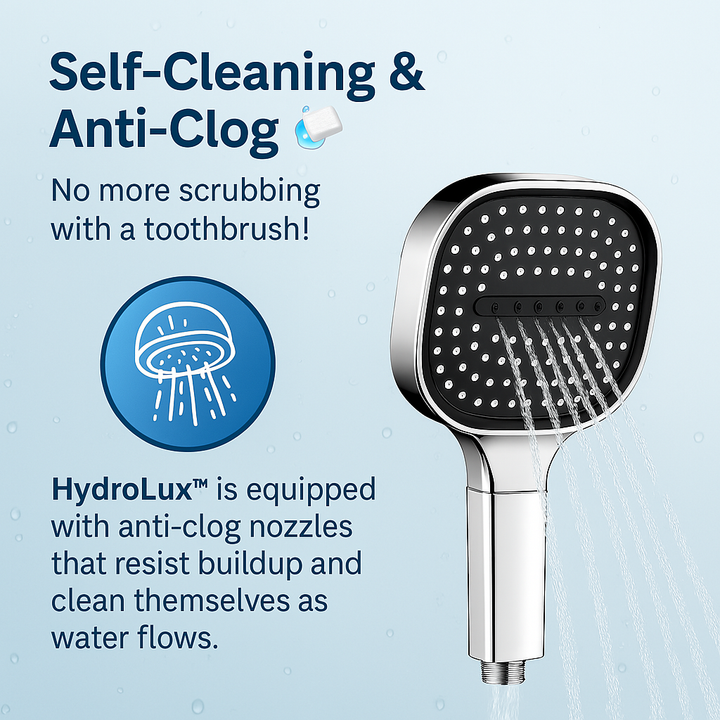 Douchekop zilver, met turbo boost functie en waterfiltratie voor een verfrissende en zuivere douche-ervaring.