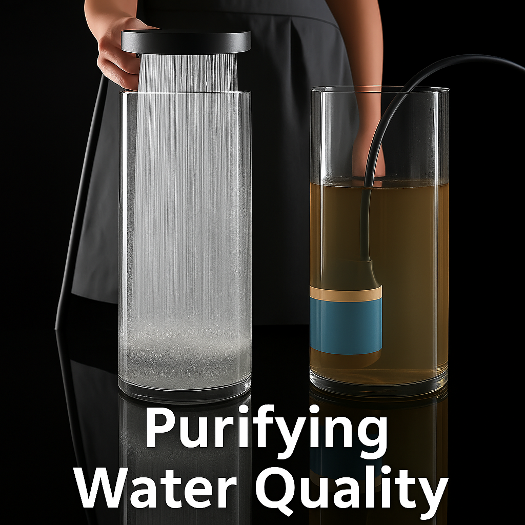 Verbeterde waterdruk en zuiver water met deze hoogdruk douchekop in jet black, inclusief filtratie systeem.