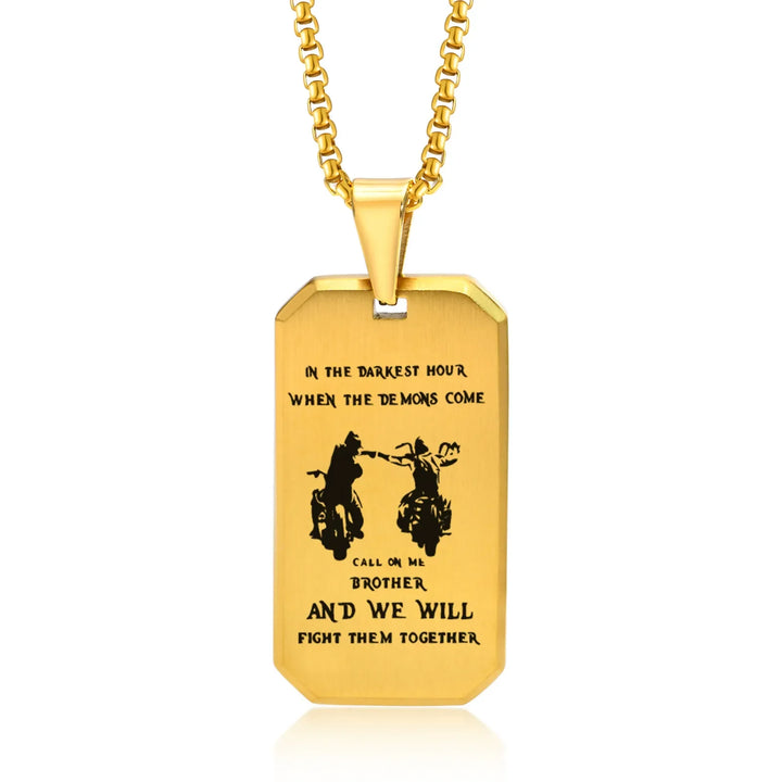 Betekenisvolle heren ketting: een gepersonaliseerde dog tag, een uniek symbool van broederschap en sieraad.