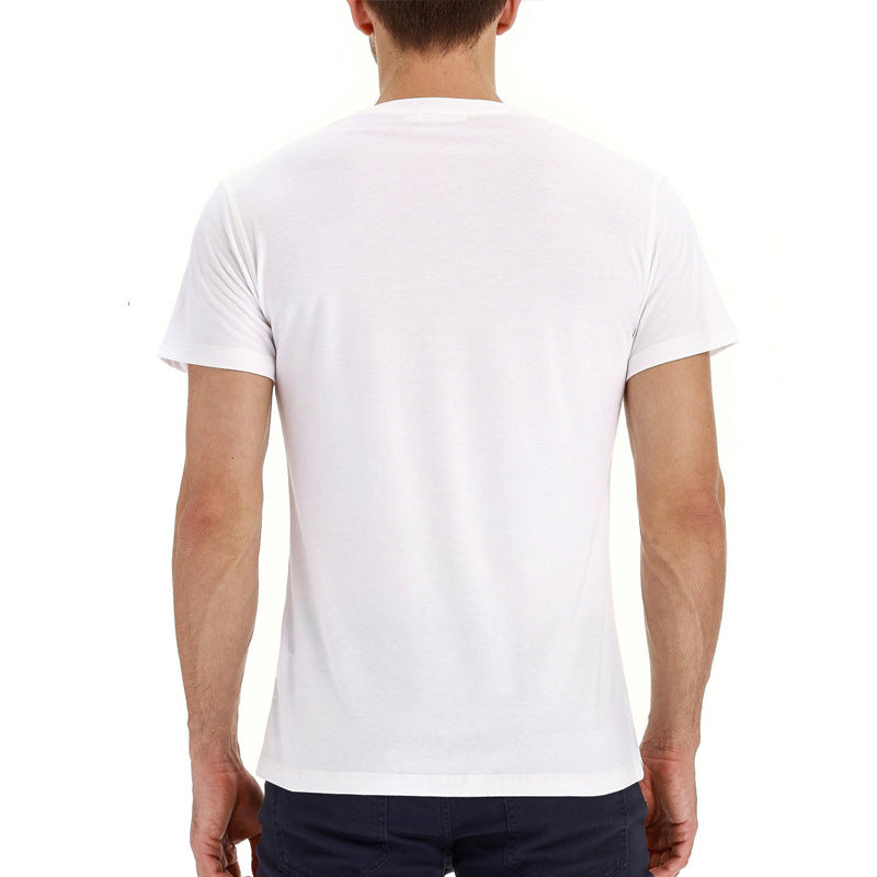Katoenen heren t-shirt met korte mouwen, comfortabel en veelzijdig voor zomerse dagen.