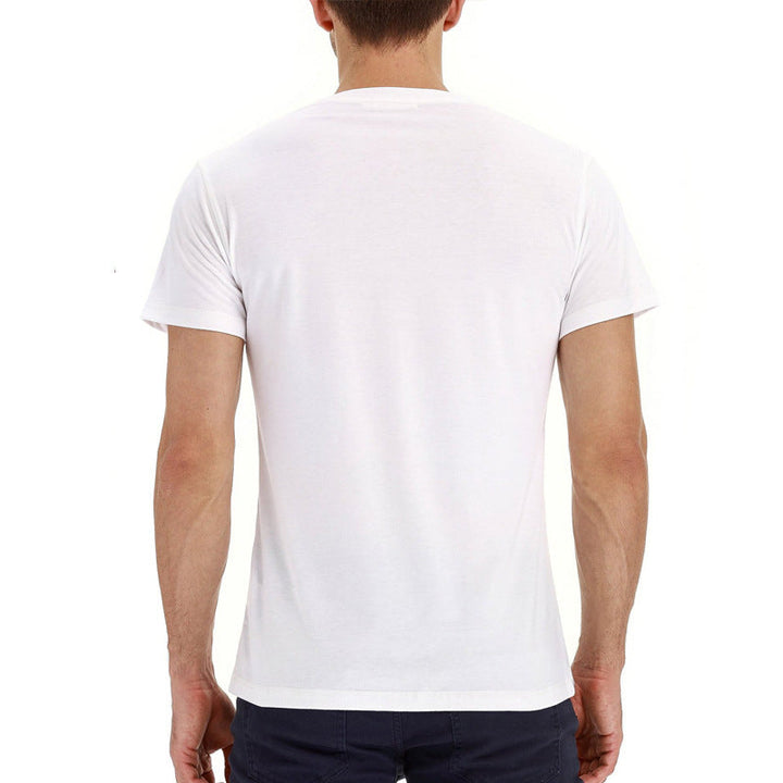 Katoenen heren t-shirt met korte mouwen, comfortabel en veelzijdig voor zomerse dagen.