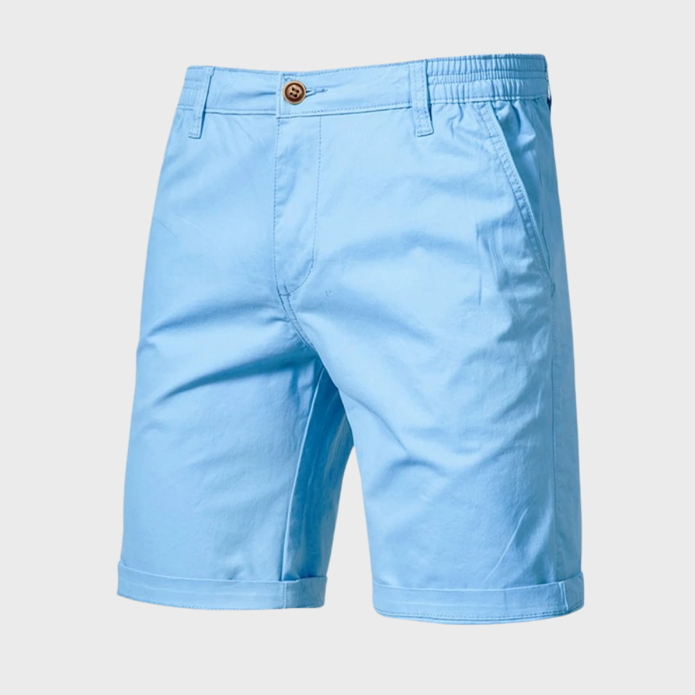 Luca casual heren shorts, katoenen korte broek met elastische taille voor ultiem zomer comfort.