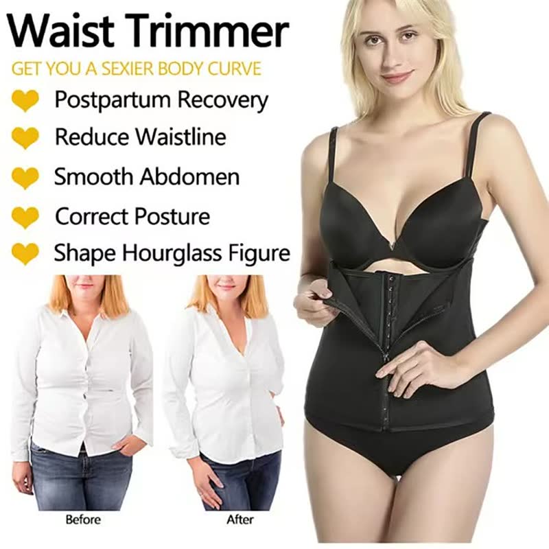 Zwart corrigerend dames corset, ideaal voor zandloperfiguur. Beschikbaar in diverse maten.