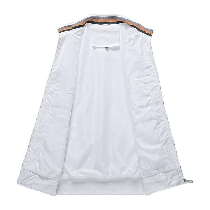 Marineblauw heren bomberjack; comfortabel, modern en ideaal voor diverse casual gelegenheden.