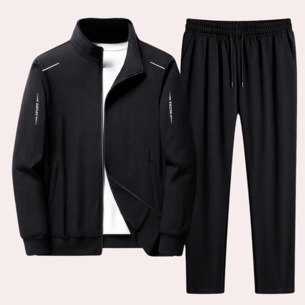 Polyester heren trainingspak Owen, ideaal voor sportkleding of als comfortabel casual pak.