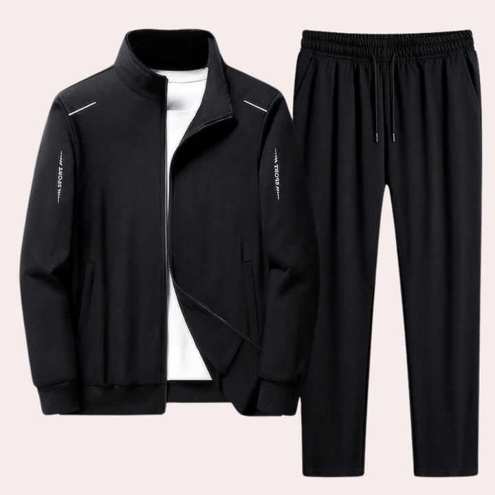 Polyester heren trainingspak Owen, ideaal voor sportkleding of als comfortabel casual pak.