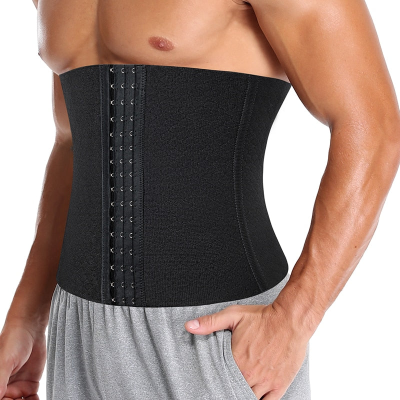 Zwart unisex taille trainer corset voor een slanker figuur en betere houding. Ideaal als body shaper.