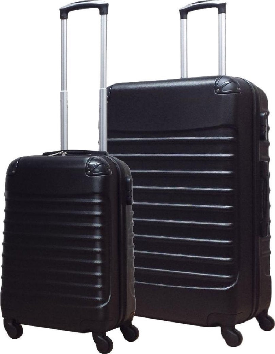 Stijlvolle Ventura kofferset van ABS, perfect voor vakanties en weekendtrips, met stevige trolleys.