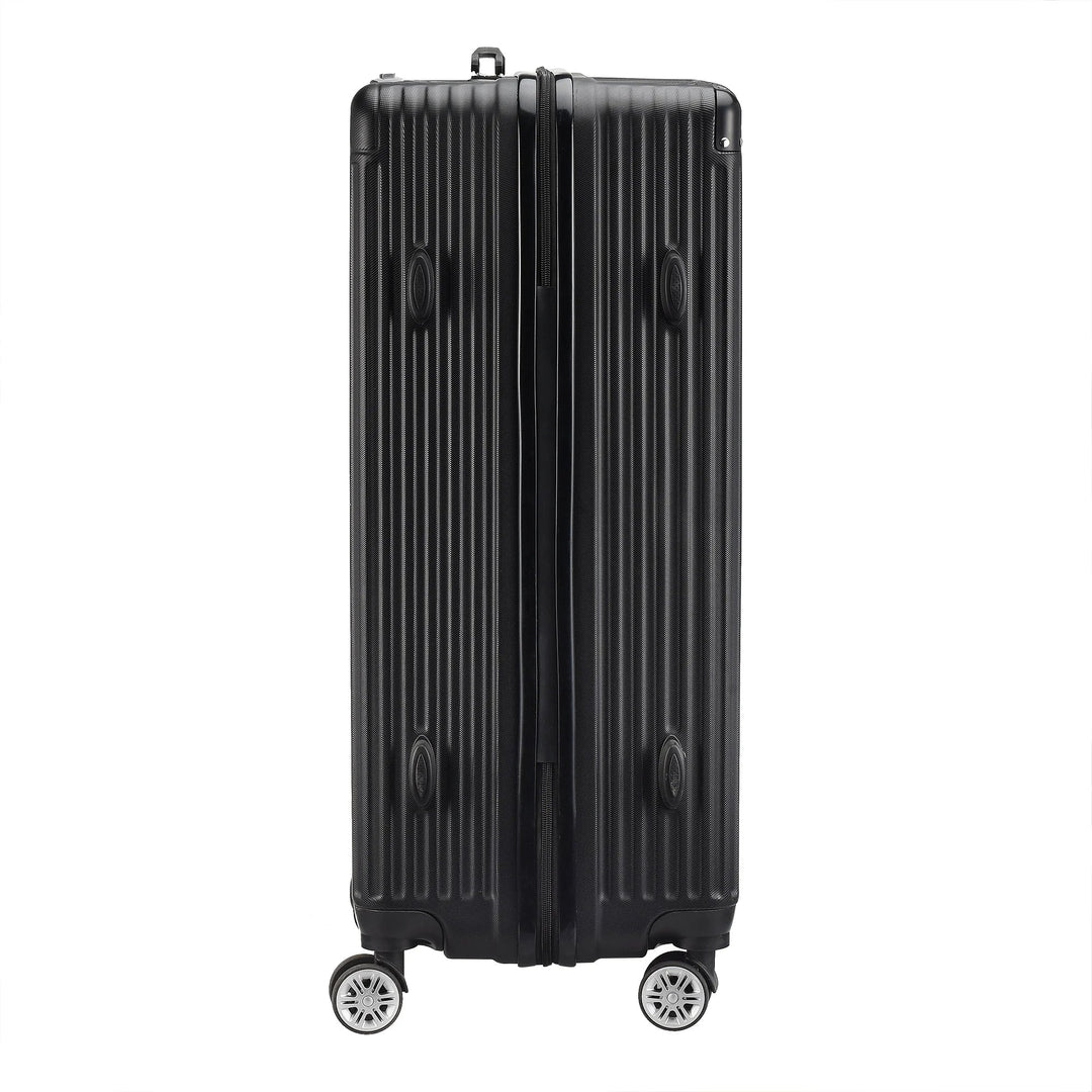 Stijlvolle 3-delige zwarte hardshell bagage set Zurich Explorer, diverse maten reiskoffers voor jouw vakantie.