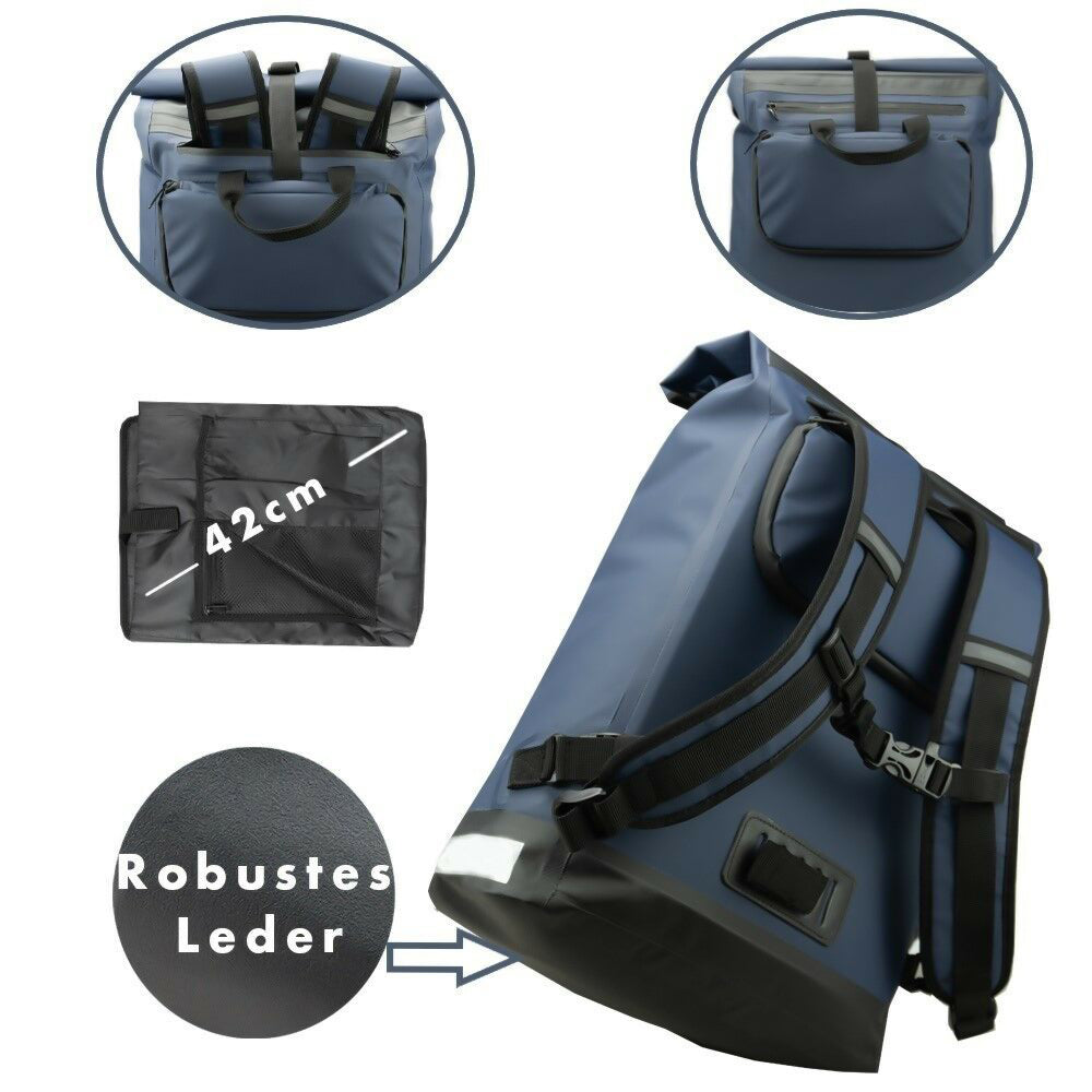 Fietstas MultiBag™ met verstelbare haken voor bagagedrager, veilig en stabiel tijdens het fietsen.