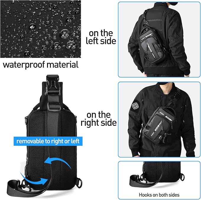 Veelzijdige UrbanLite sling rugzak, te dragen als crossbody of schoudertas, compact en praktisch.