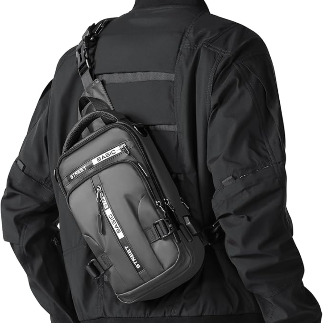 Unisex UrbanLite sling rugzak in grijs, veelzijdig en compact voor iedereen.