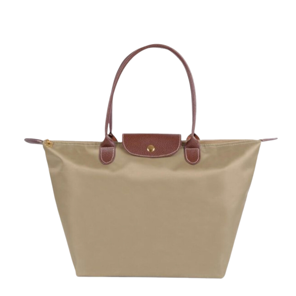 Stijlvolle zwarte dames handtas met luxe handvatten en elegant design. Perfect voor werk en dagelijks gebruik.