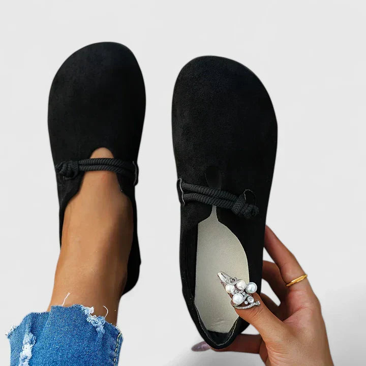 Comfortabele dames loafers met touwdetail en platte zool, orthopedische damesschoenen perfect voor casual én chic.