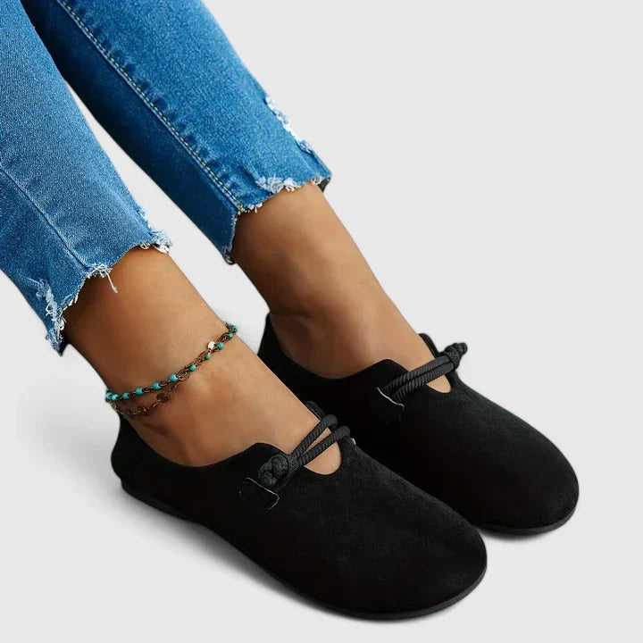 Stijlvolle orthopedische loafers voor dames, met trendy touwdetail. Ultiem comfort voor voeten in deze elegante instappers.