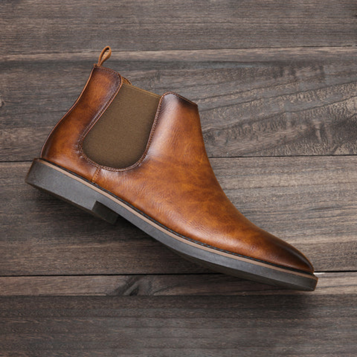 Zwarte David Chelsea boots, casual heren enkellaarzen; comfortabel, modern en elegant voor elke man.