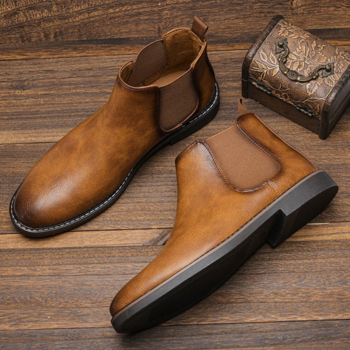 Moderne David Chelsea heren boots, zwarte enkellaarzen; tijdloos design met ultiem draagcomfort.