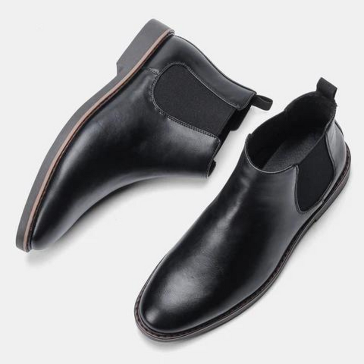 Moderne David Chelsea heren boots, zwarte enkellaarzen; veelzijdig, comfortabel en stijlvol schoeisel.