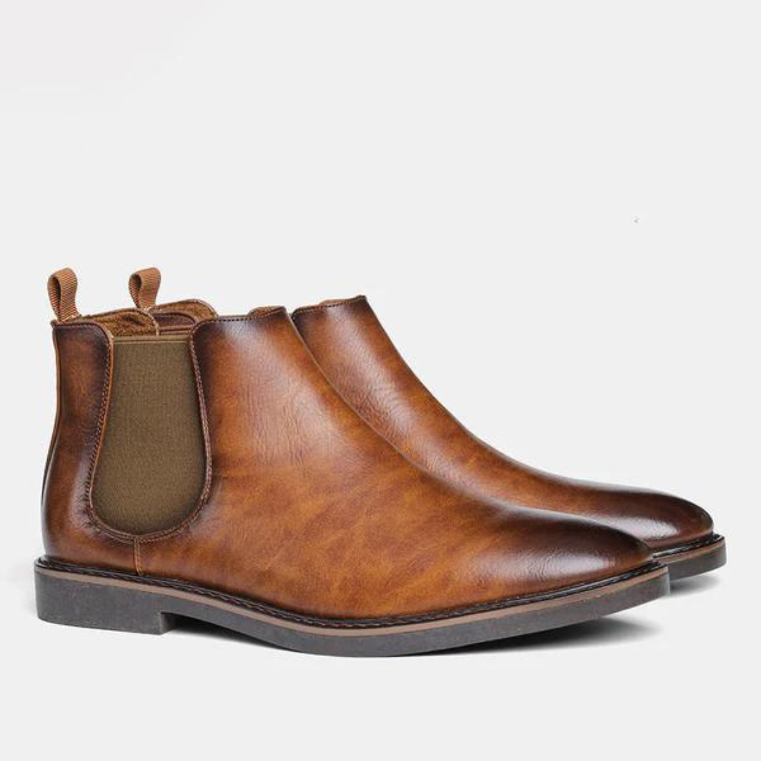 Zwarte David Chelsea boots voor heren; comfortabele, casual en elegante enkellaarzen, veelzijdig.
