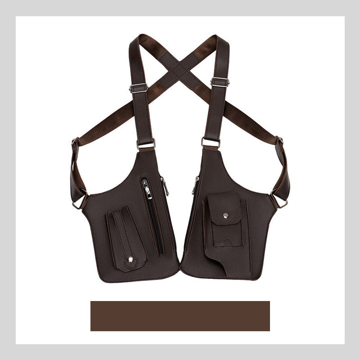 ShadowCarry Pro diefstalbestendige heren schoudertas, met verborgen ritsen voor extra veiligheid.
