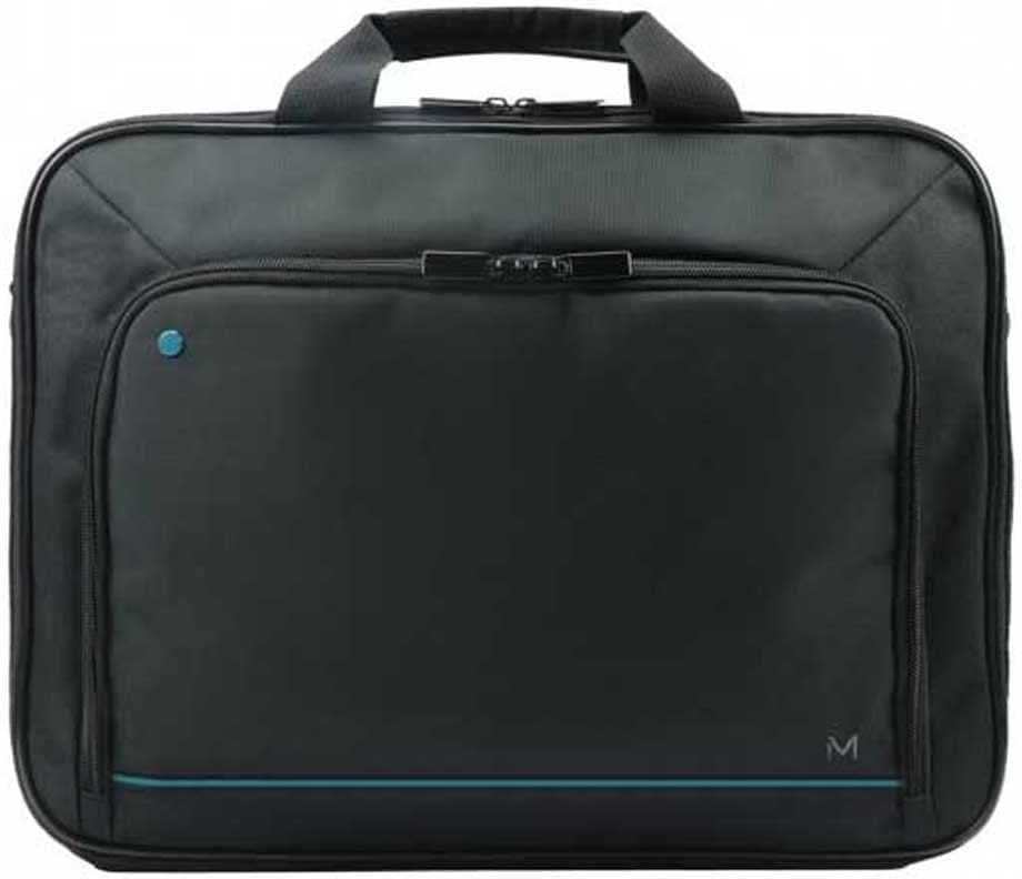Zwarte duurzame laptoptas voor 14-15.6 inch laptops, veilig en stijlvol, ideaal voor zakelijk gebruik.