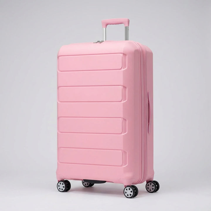 Ergonomische hardshell trolley koffer met vier spinner wielen; soepel en makkelijk te manoeuvreren.
