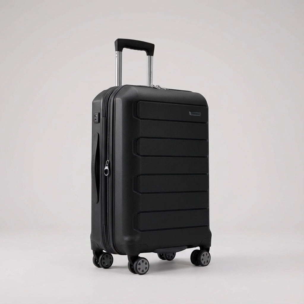 Reis comfortabel met deze duurzame hardshell reiskoffer, voorzien van spinner wielen en USB-poort.