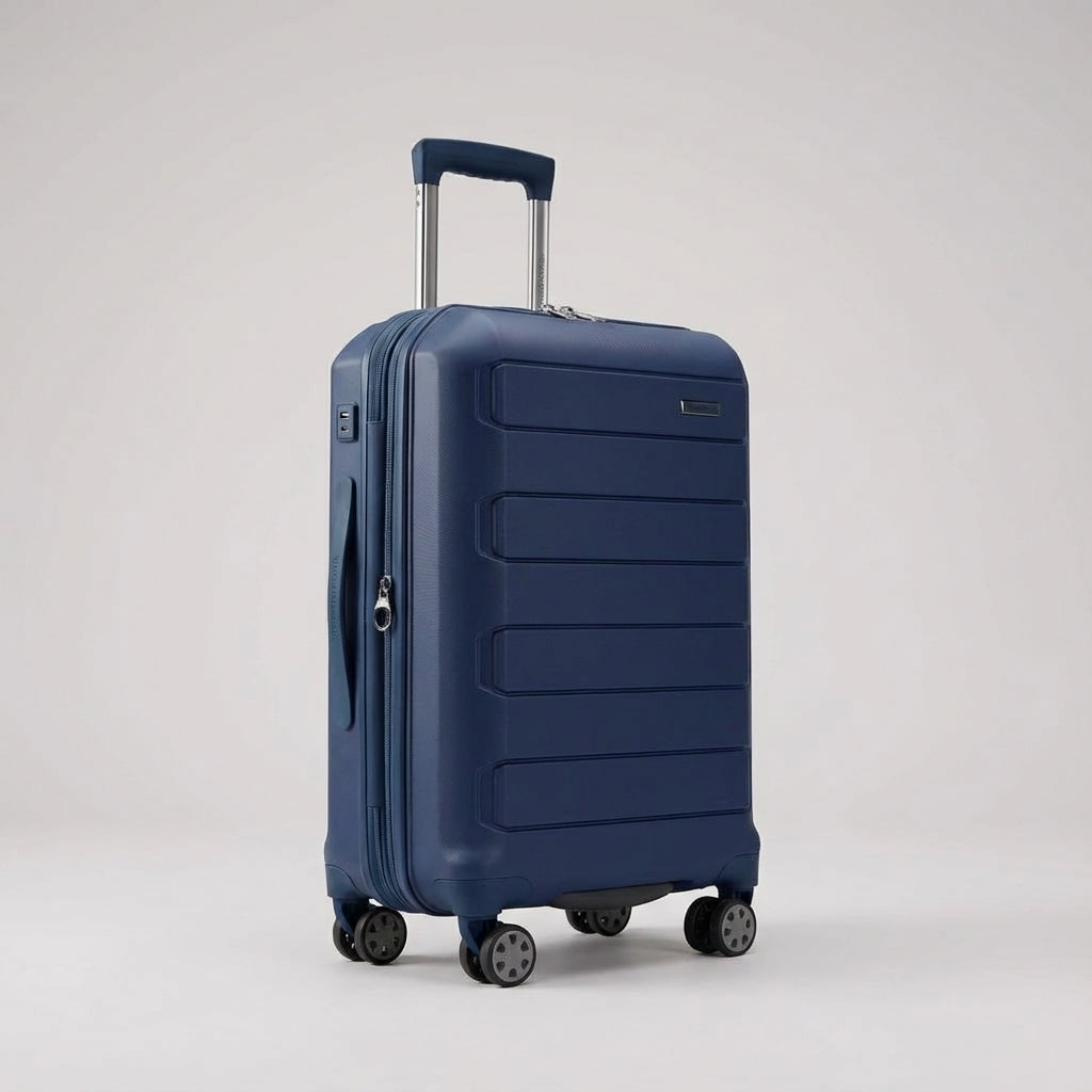 Moderne reiskoffer met 360° spinner wielen en robuuste hardshell; perfect voor elke reis.