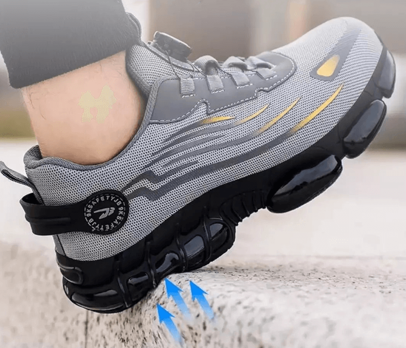 Comfortabele en ademende heren werkschoenen, orthopedisch ondersteunend en beschermend, ideaal voor professionals.