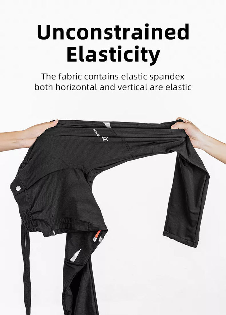 Ademende zwarte herenfietsbroek voor lente & zomer, comfortabel en duurzaam voor al je outdoor fietsavonturen.