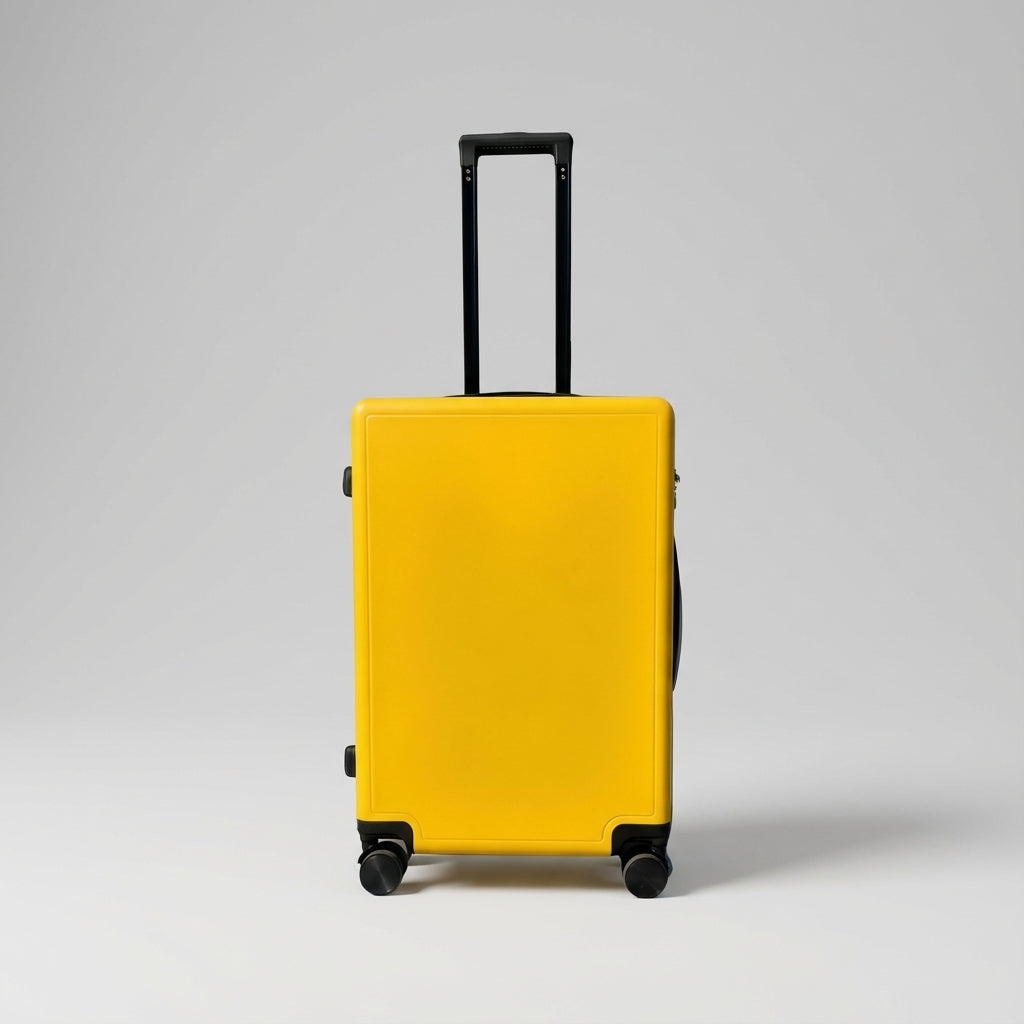 Zwarte Cabinova trolleykoffer met 4 wielen, perfect voor soepel manoeuvreren als lichtgewicht handbagage.