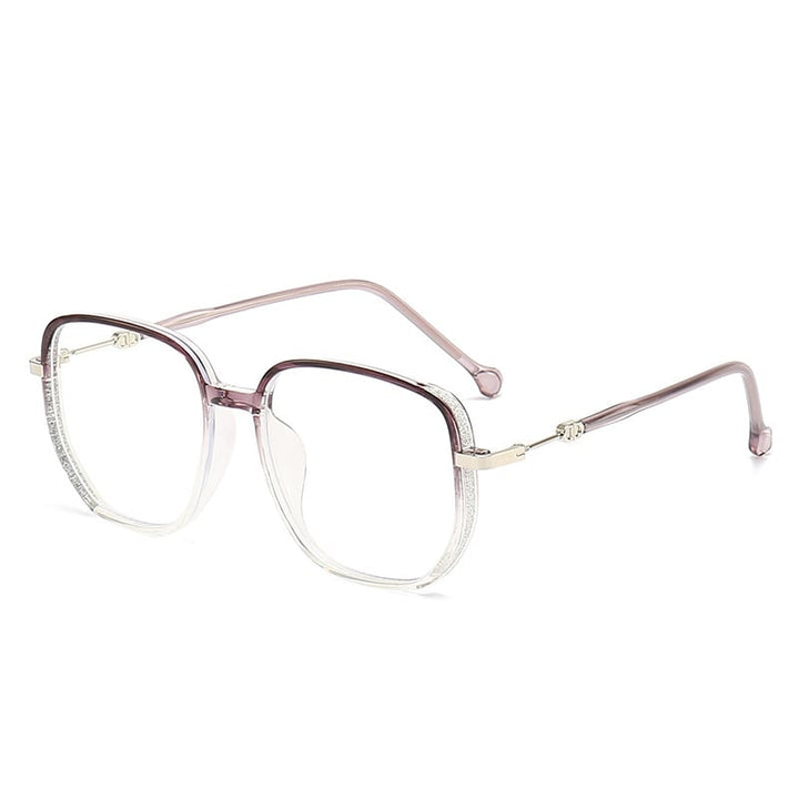 Stijlvolle gouden Livia multifocale anti-blauw licht leesbril, unisex en lichtgewicht voor presbyopie.