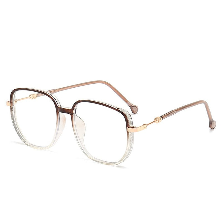 Bruine Livia unisex leesbril, multifocaal met anti-blauw licht filter, ideaal voor scherpe weergave.