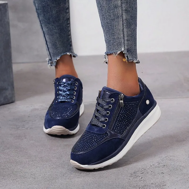 Comfortabele orthopedische dames sneakers, bieden superieure voetondersteuning en demping voor lange dagen.