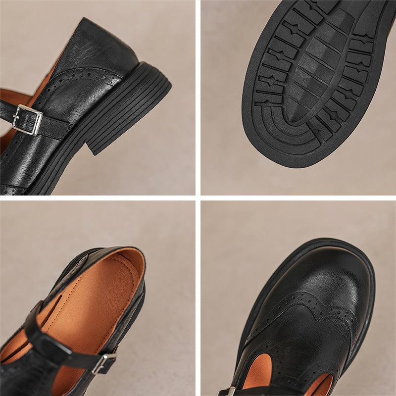 Dames platform Mary Jane schoenen, T-bandje, zwarte hakken, retro stijl, comfortabele en modebewuste pumps.