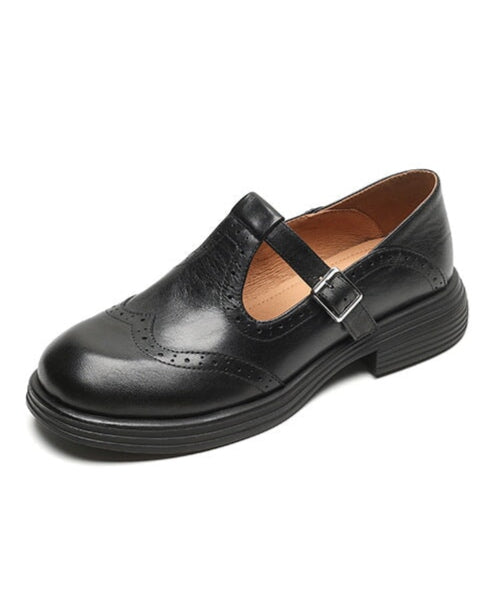 Comfortabele bruine platform Mary Jane hakken met T-bandje, perfect voor dames met retro smaak.
