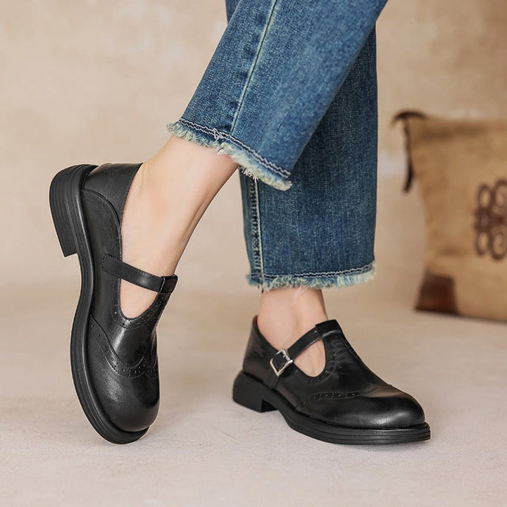 Trendy platform Mary Jane schoenen met T-bandje voor dames, hoge hakken, comfortabel en stijlvol.
