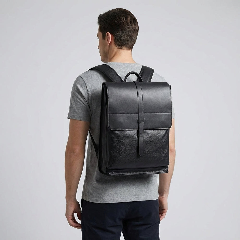 Unisex zakelijke laptoprugzak met meerdere vakken, duurzaam materiaal en comfortabele schouderbanden.