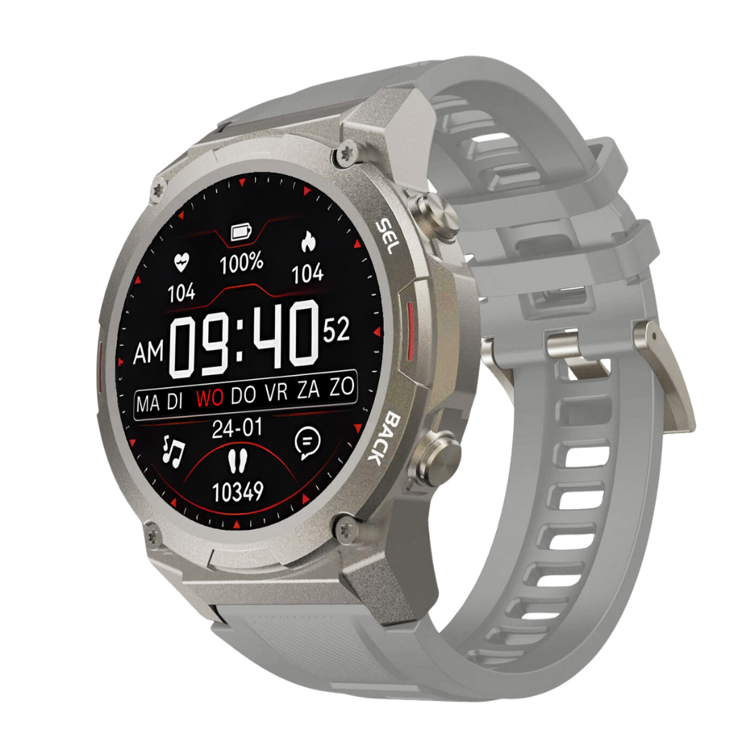 Geavanceerde Pulse XR gezondheidstracker & fitness horloge met hartslagmeter en slaapanalyse.