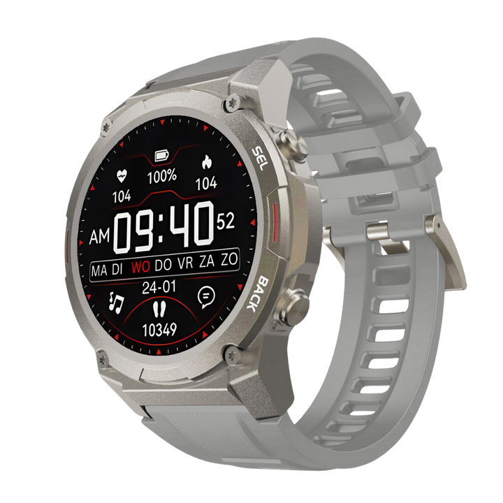 Geavanceerde Pulse XR gezondheidstracker & fitness horloge met hartslagmeter en slaapanalyse.