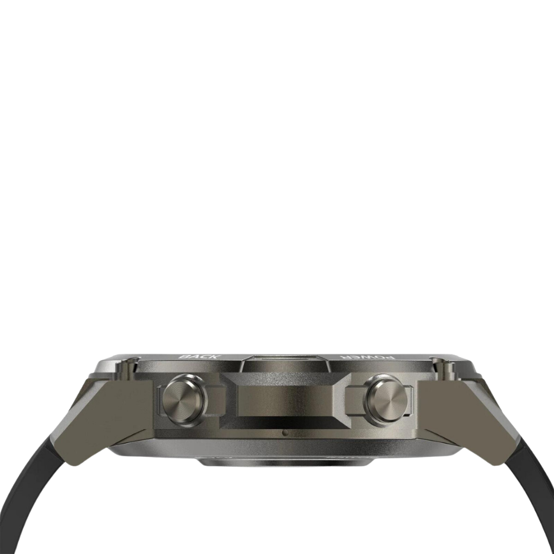Aluminium Pulse XR smartwatch met strak design, combineert technologie en stijl.