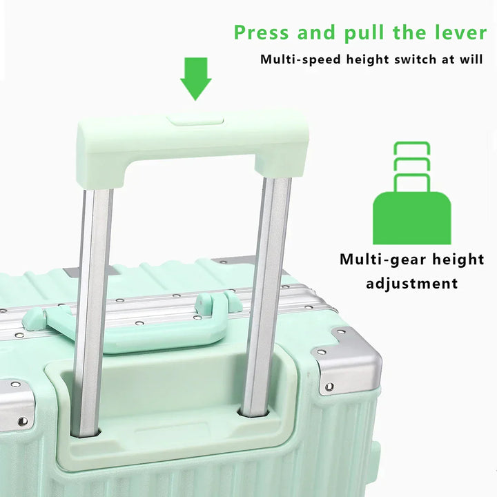 Lichtgewicht ABS reiskoffer in blauw, perfect als studentenkoffer of robuuste bagage voor elke vakantie.